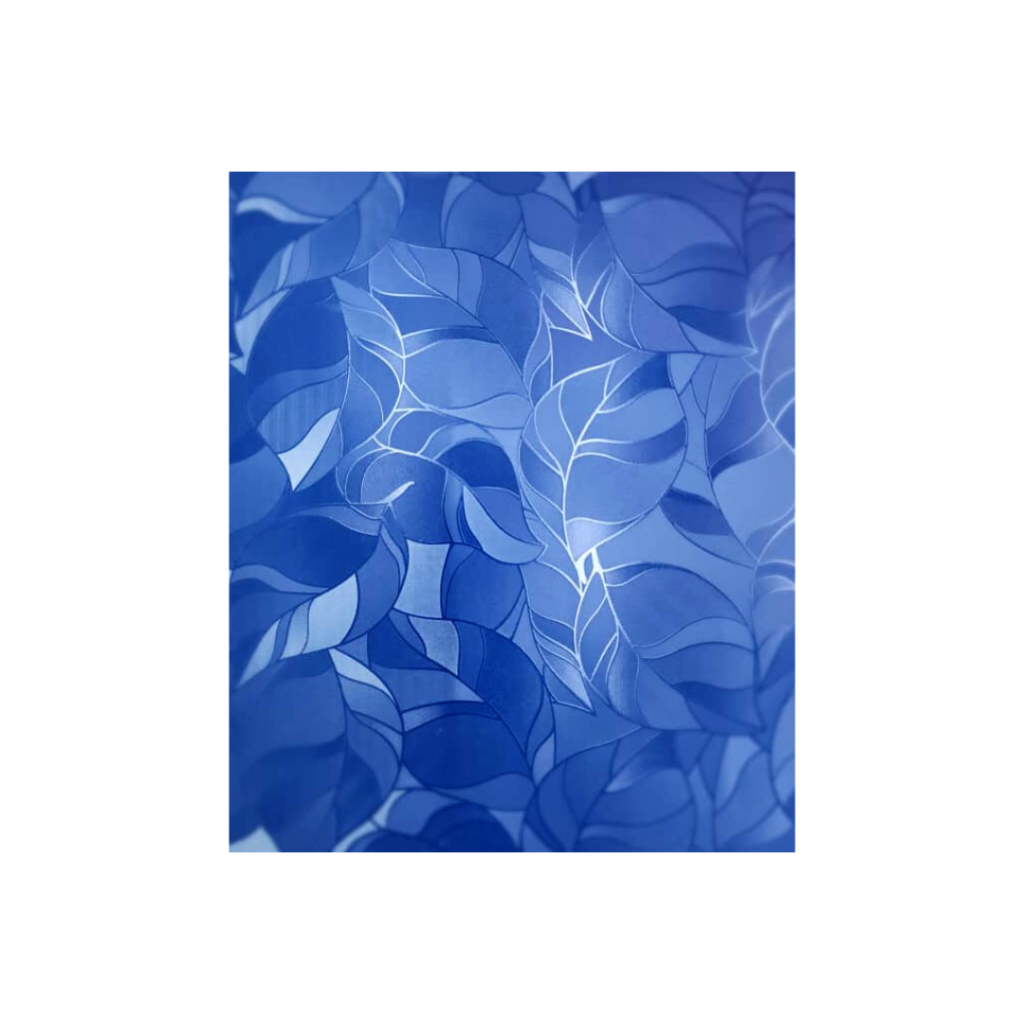Láminas decorativas (122 x 244) (Calathea Navy Blue) (Virgo) (1068 OL)